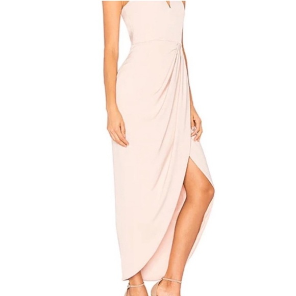 Revolve Shona Joy Ballet Pink Strapless Midi Dress- size 6 - Picture 3 of 8